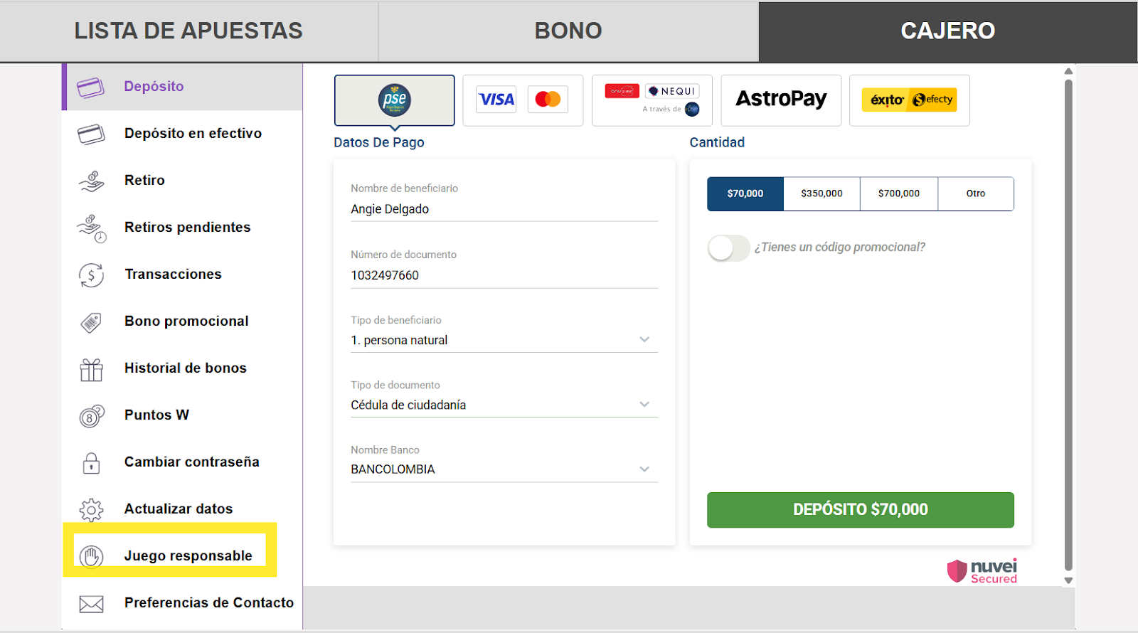Wplay juego responsable