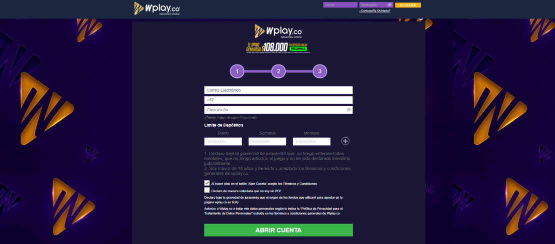 Registro Wplay 3