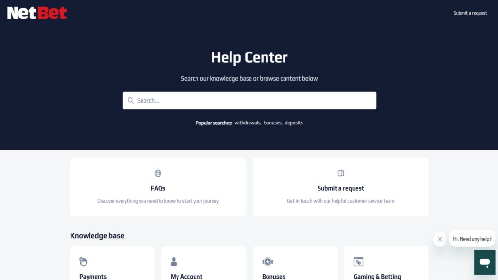 Netbet support help center and contact options