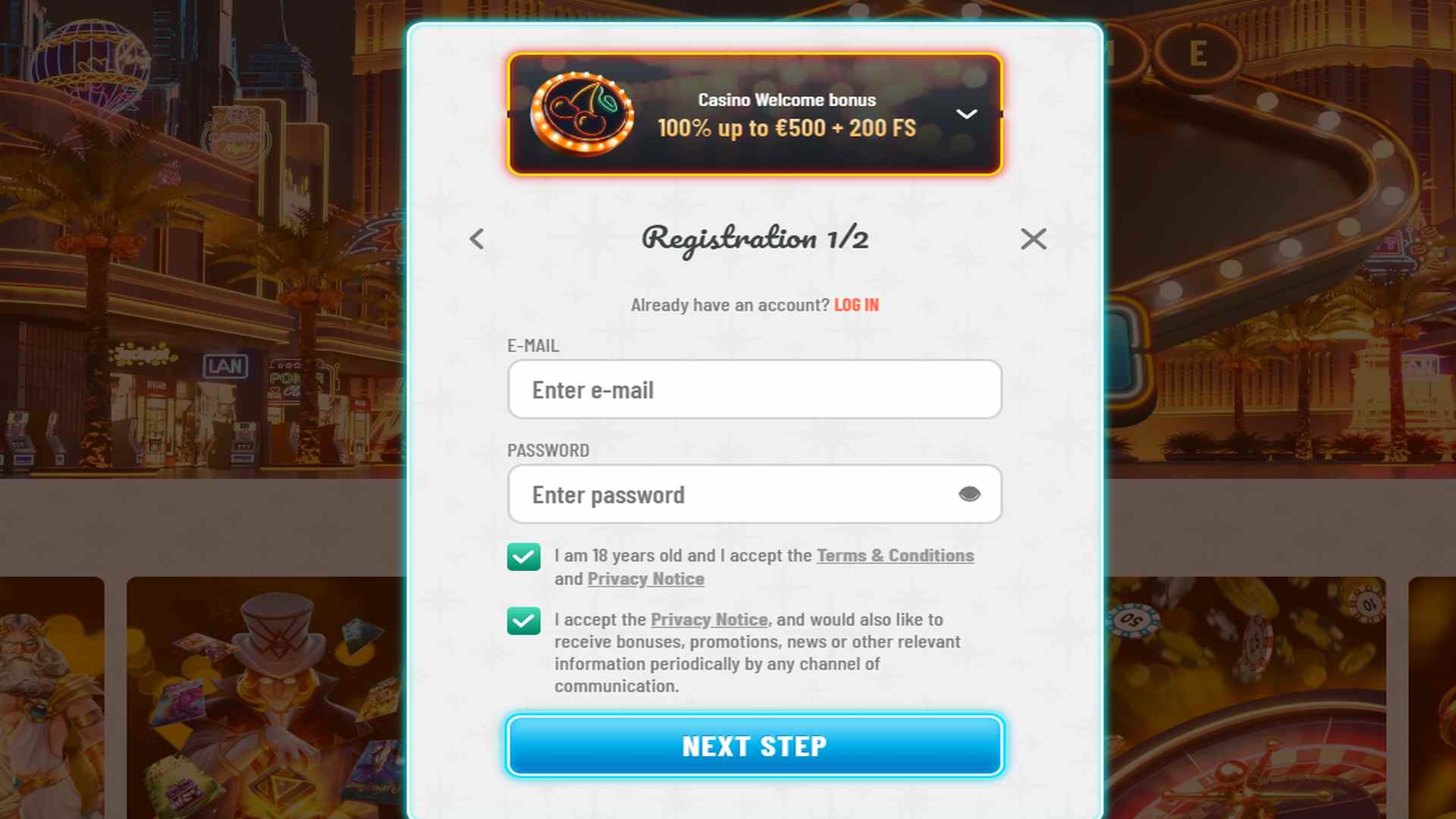 Spin247 Registration Steps
