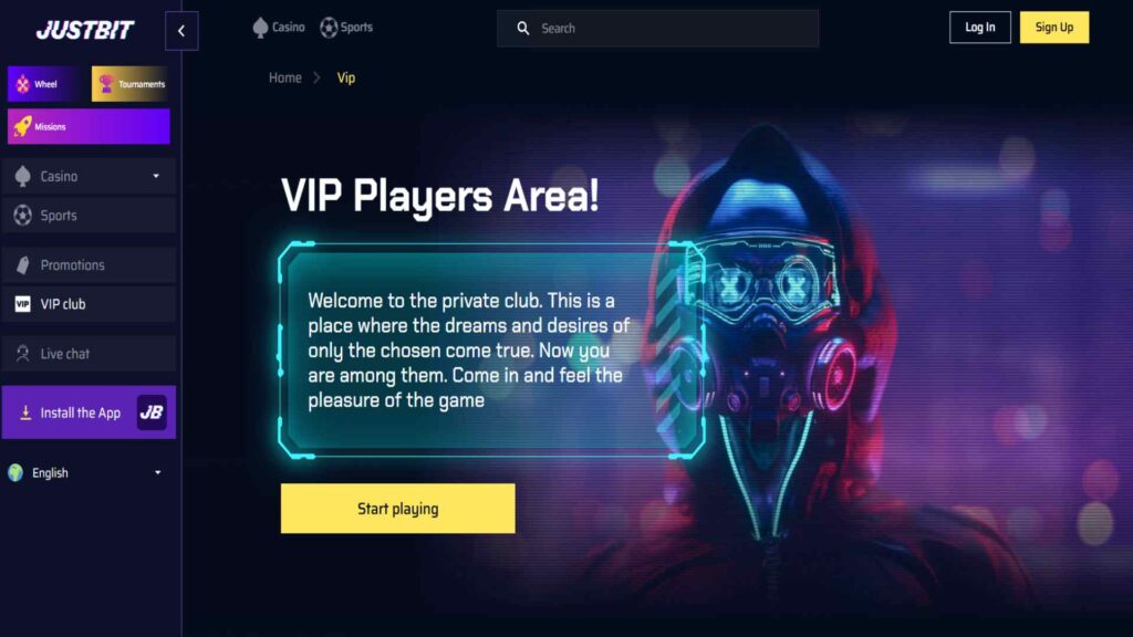 vip program at justbit casino