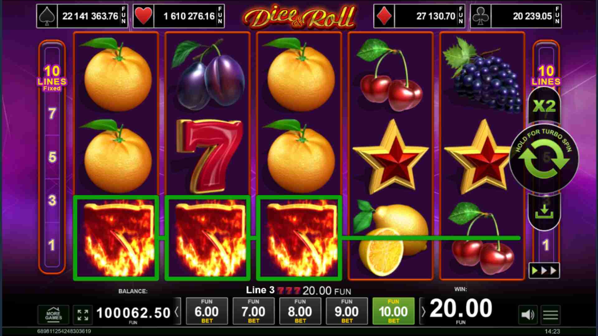 Печалба от Dice and Roll