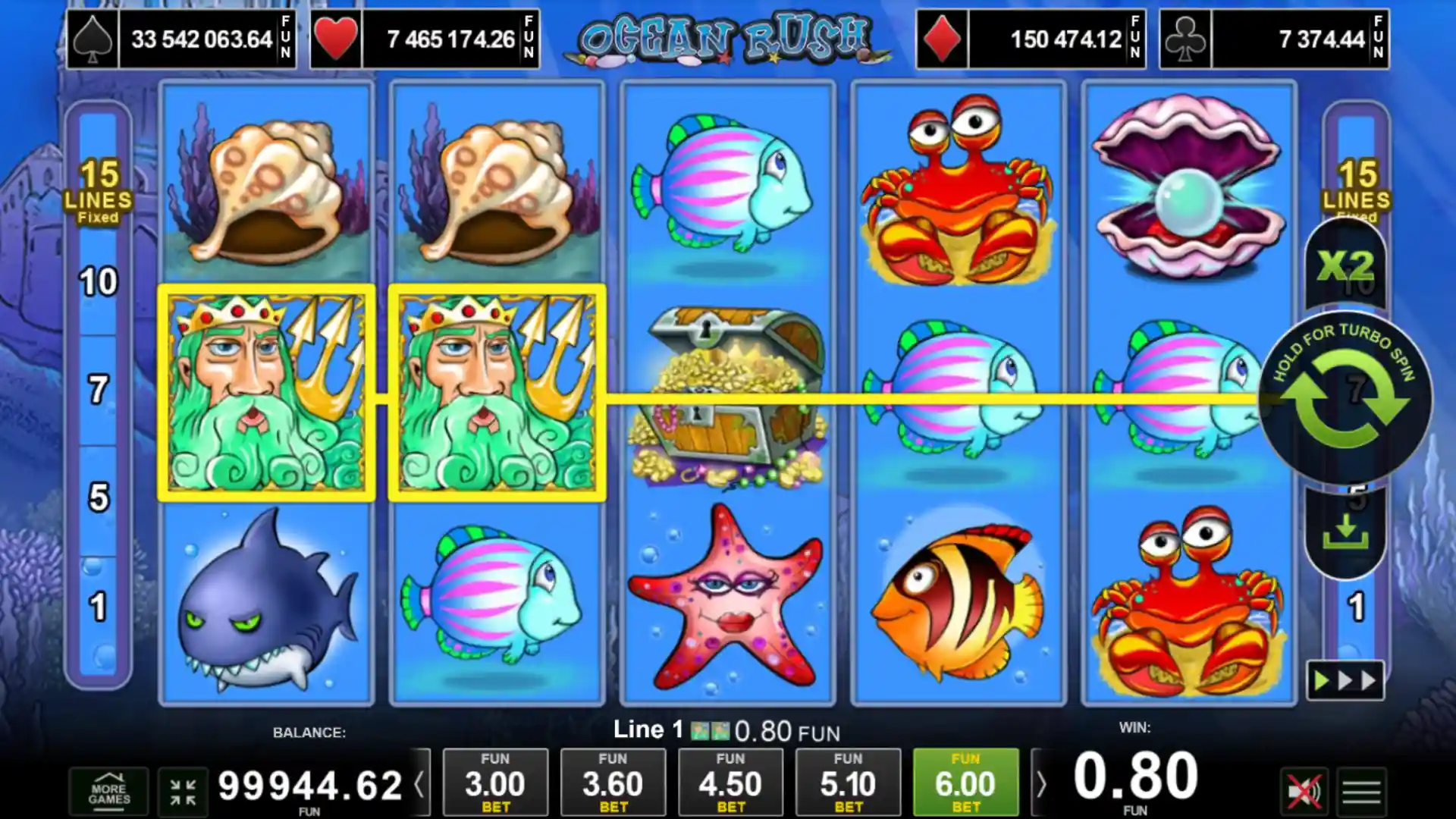Демо игра на Ocean Rush