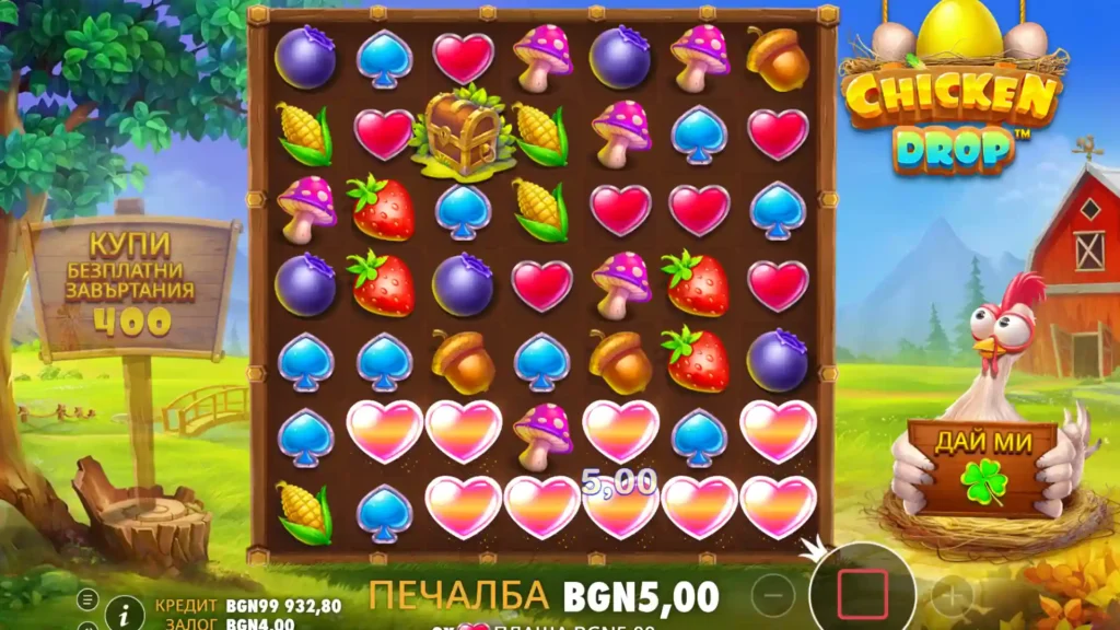Chicken Drop демо игра с печалба